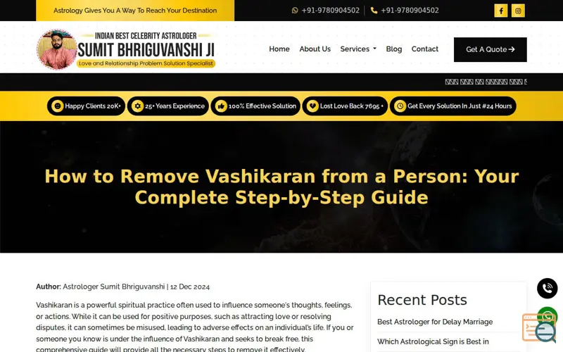 Screenshot of How to Remove Vashikaran