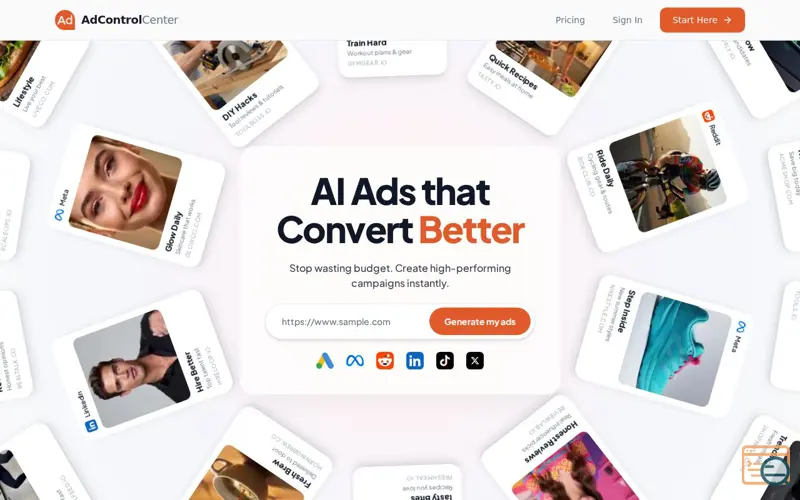Screenshot of Ad Control Center
