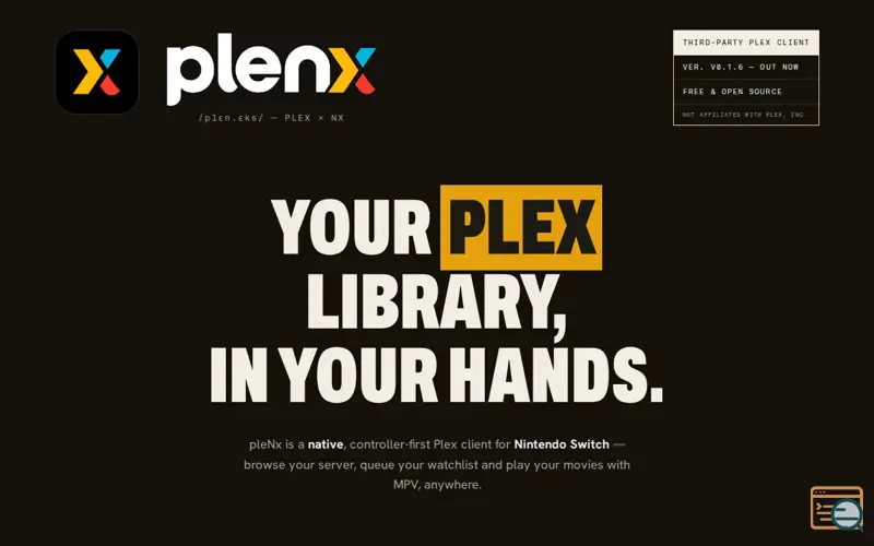 Screenshot of pleNx — Plex client for Nintendo Switch