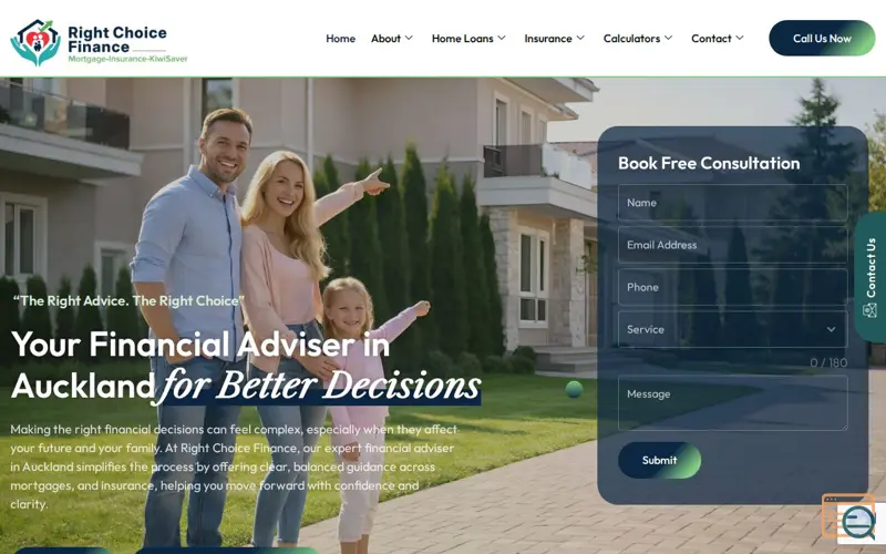 Screenshot of Right Choice Finance