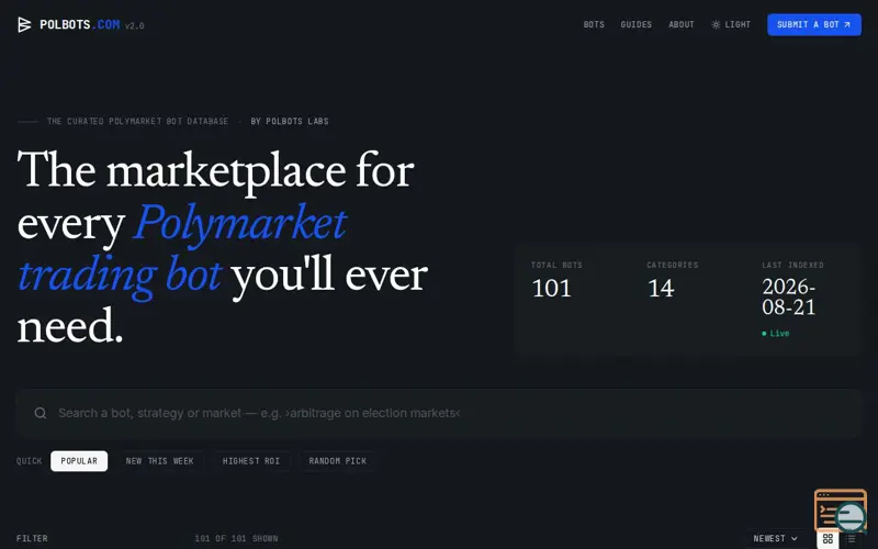 Screenshot of POLBOTS