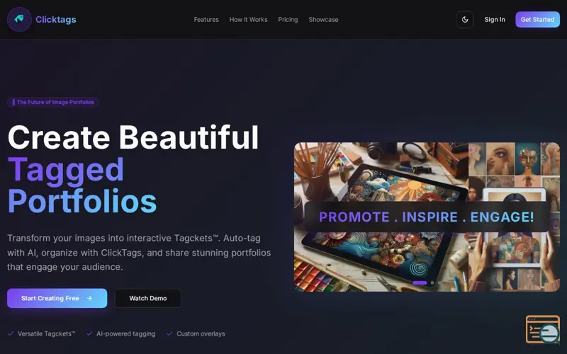 Screenshot of ClickTags.io, a launch using Site4Now Email
