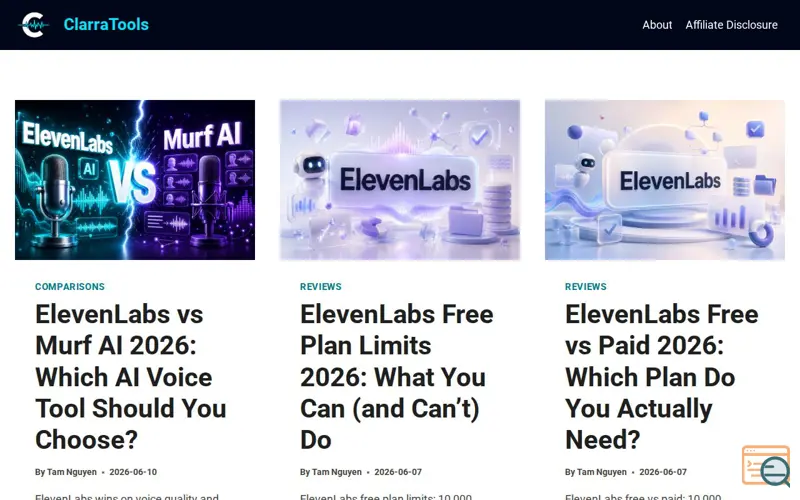 Screenshot of ClarraTools