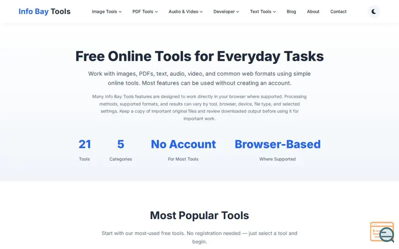Screenshot of Info Bay Tools
