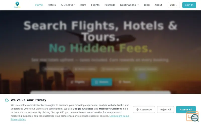 Screenshot of Travorro, a launch using IPWho