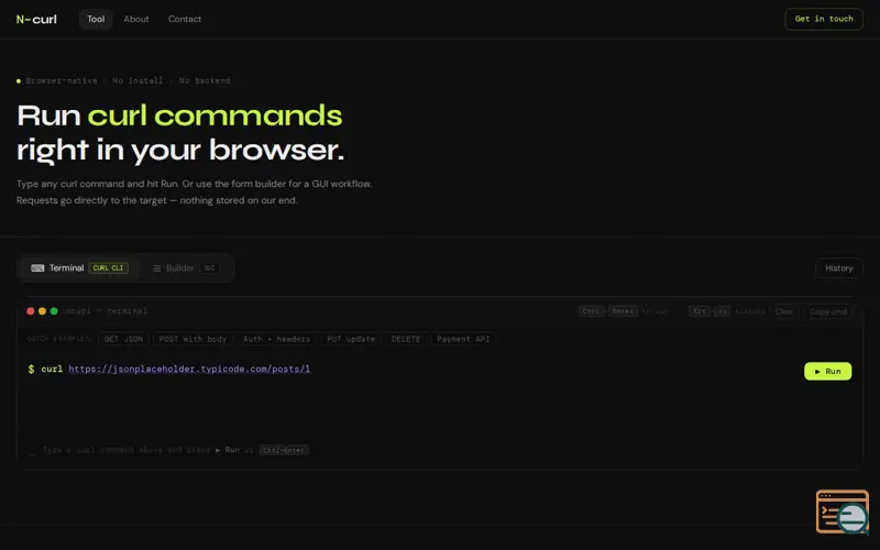 Screenshot of Ncurl