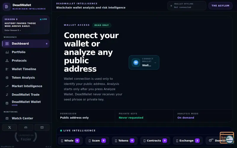 Screenshot of DeadWallet Is Waking Up