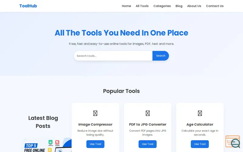 Screenshot of ToolHub