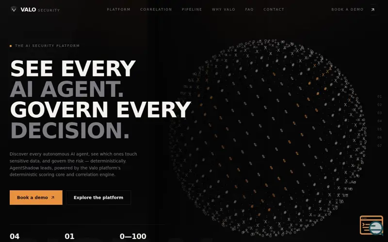 Screenshot of Valo Security