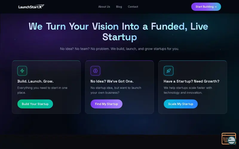 Screenshot of LaunchStartX