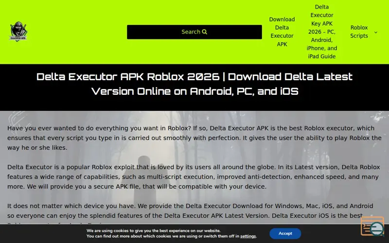 Screenshot of Delta Executor APK