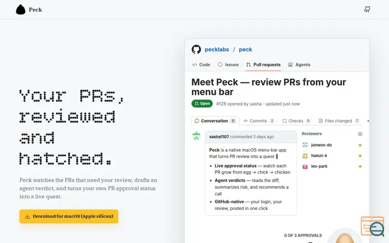 Screenshot of Peck