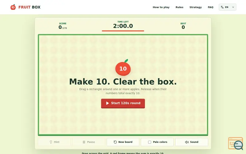 Screenshot of Fruit Box