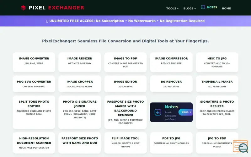 Screenshot of PixelExchanger