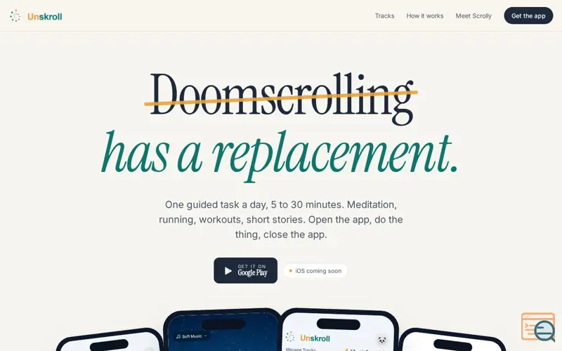 Screenshot of Unskroll 