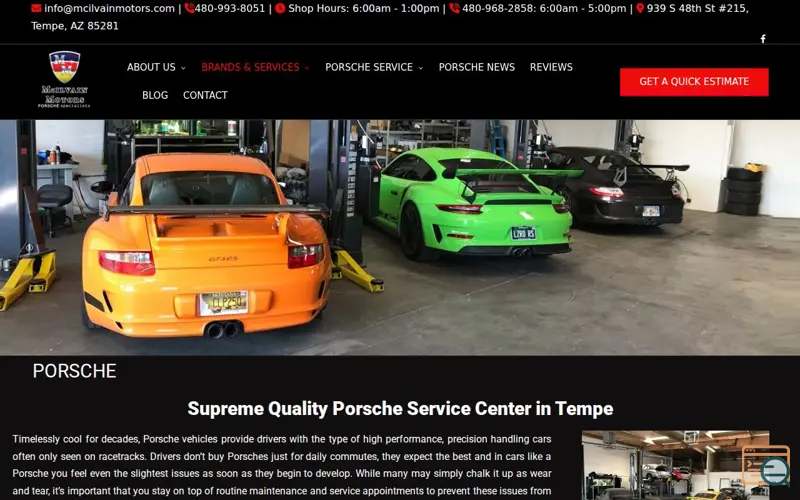 Screenshot of Macllvain Motors, a launch using Wufoo