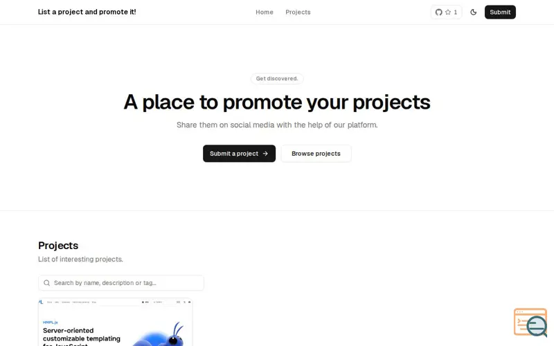 Screenshot of Listaprojectandpromoteit