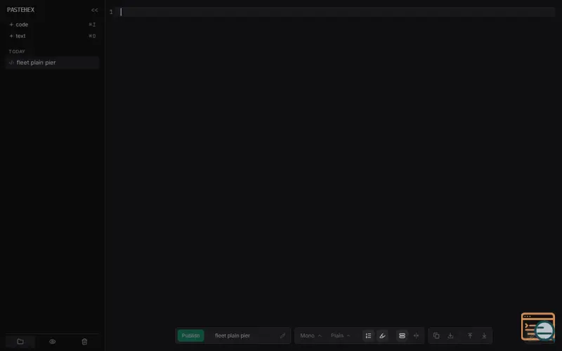 Screenshot of Pastehex