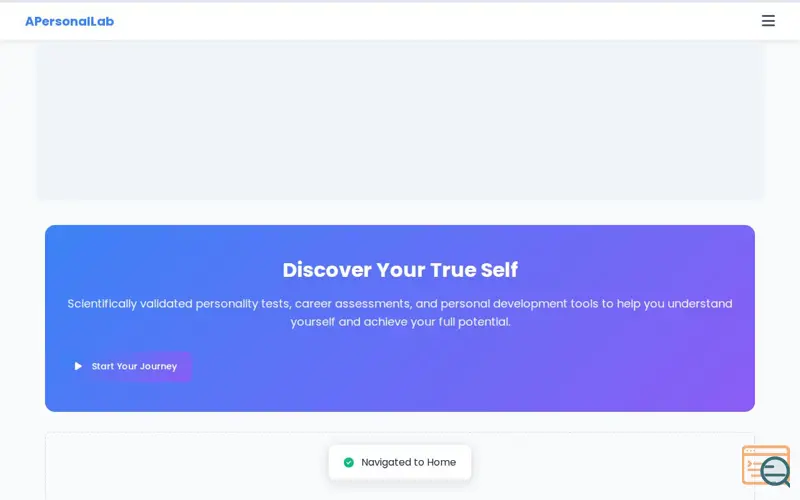 Screenshot of APersonalLab
