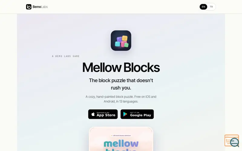 Screenshot of Mellow Blocks