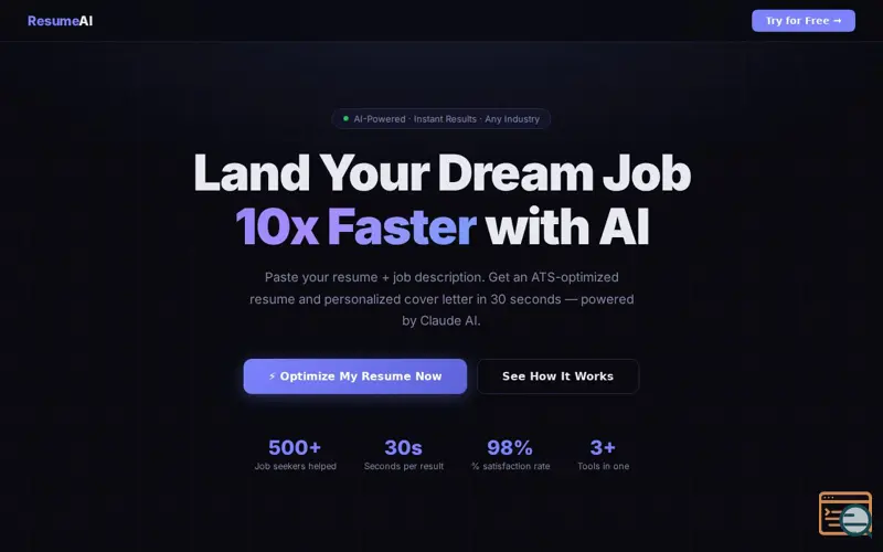 Screenshot of ResumeAI