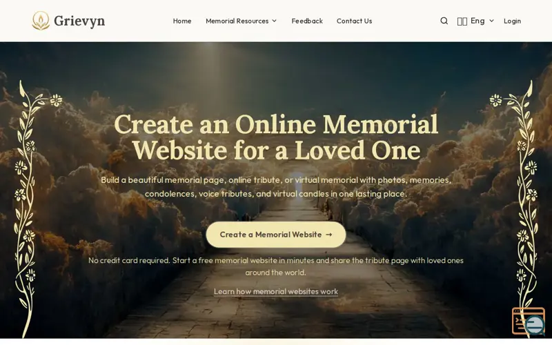 Screenshot of Grievyn, a launch using Cloudflare