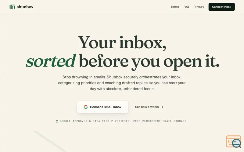 Screenshot of Shunbox