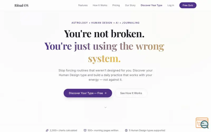 Screenshot of Ritual OS