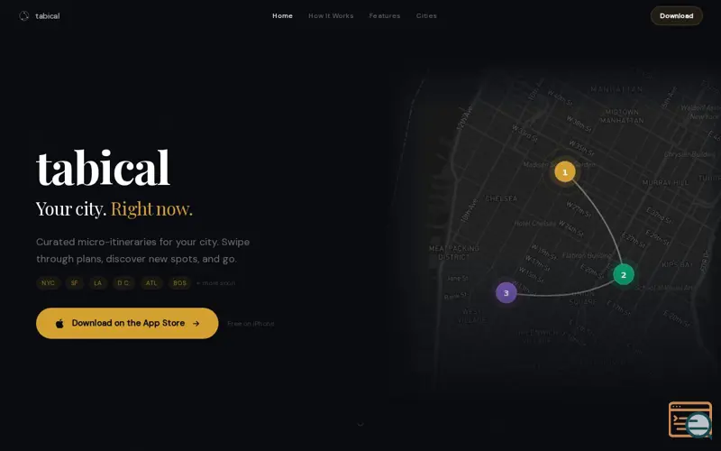Screenshot of Tabical
