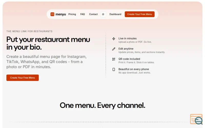 Screenshot of Menyu