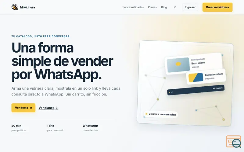 Screenshot of Mi vidriera