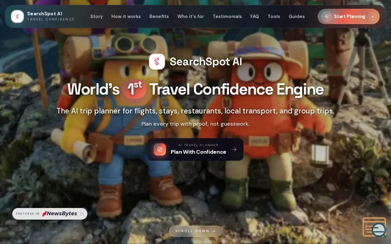 Screenshot of SearchSpot AI