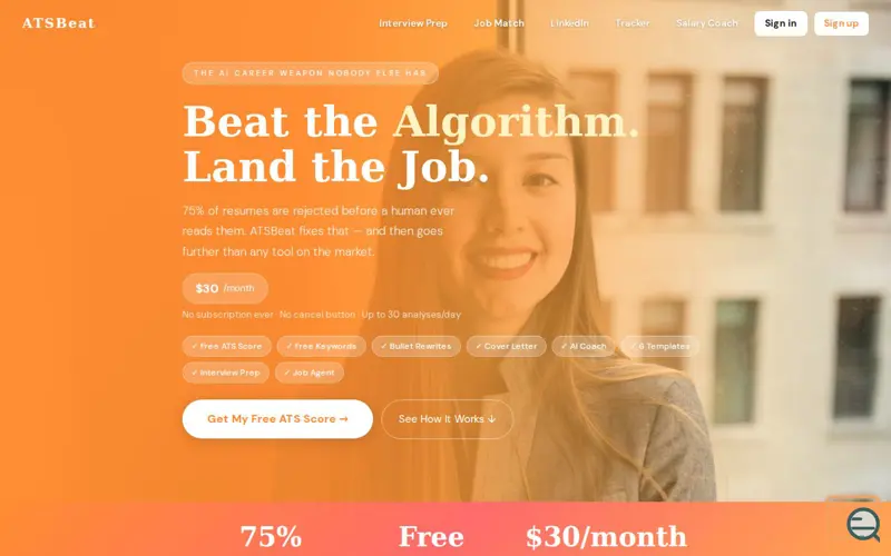 Screenshot of ATSBeat