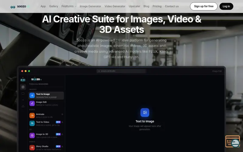 Screenshot of Soozo.ai, a launch using Lit