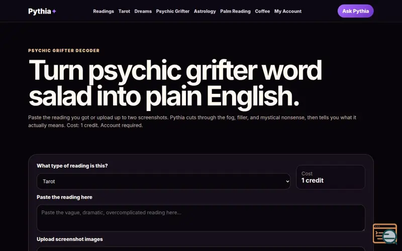 Screenshot of Pythia