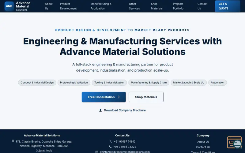 Screenshot of Idea to market ready Products 