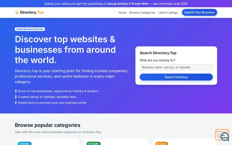 Screenshot of Directory.Top