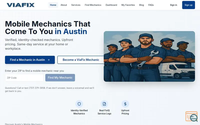 Screenshot of ViaFix