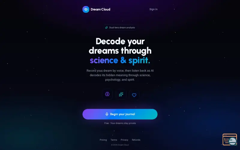 Screenshot of Dream cloud 