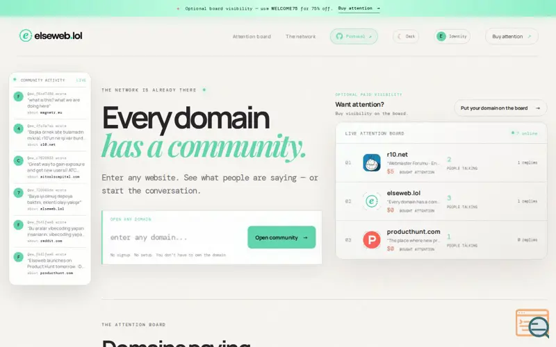 Screenshot of Elseweb