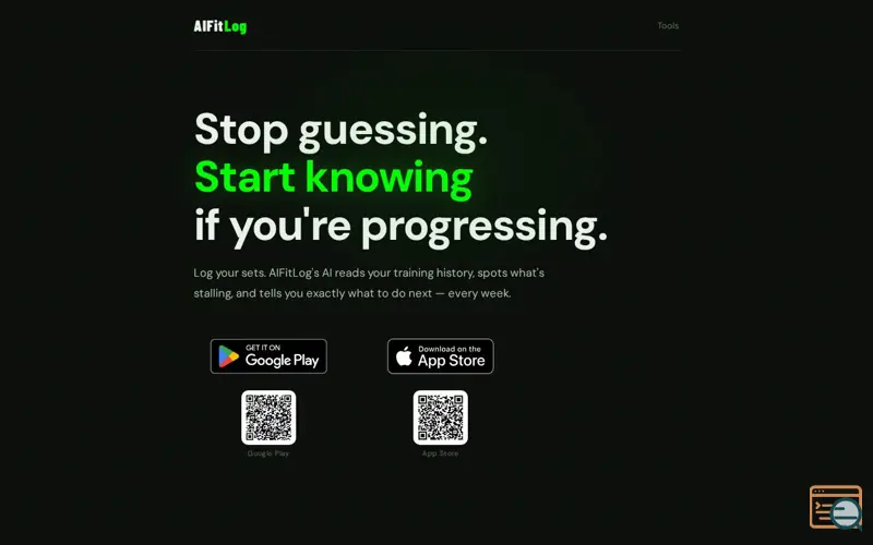 Screenshot of AIFitLog 