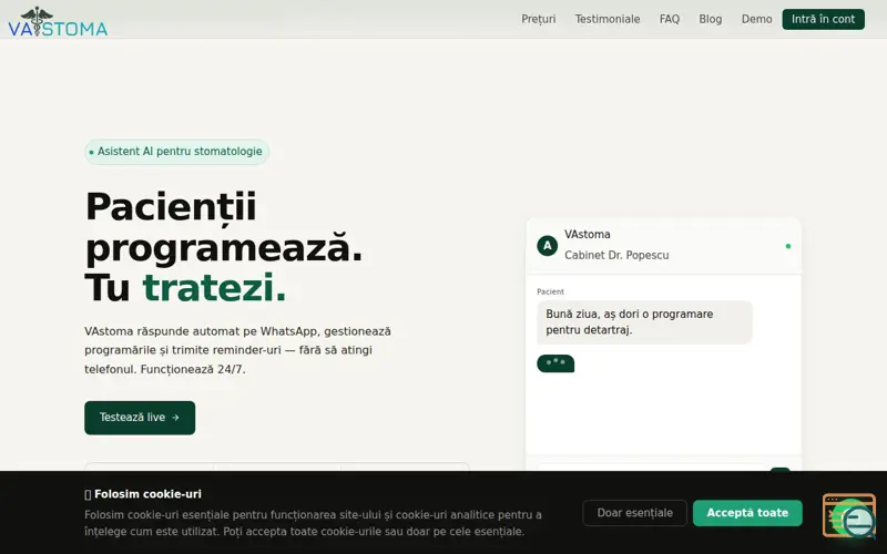 Screenshot of VAstoma
