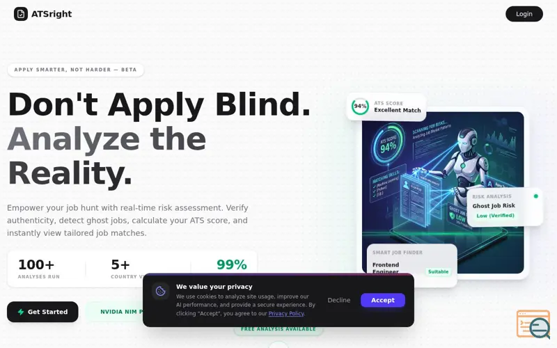 Screenshot of ATSright
