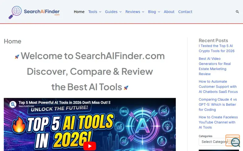 Screenshot of SearchAIFinder