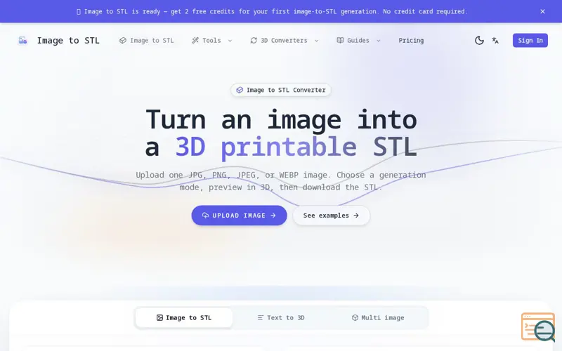 Screenshot of Image to STL Converter