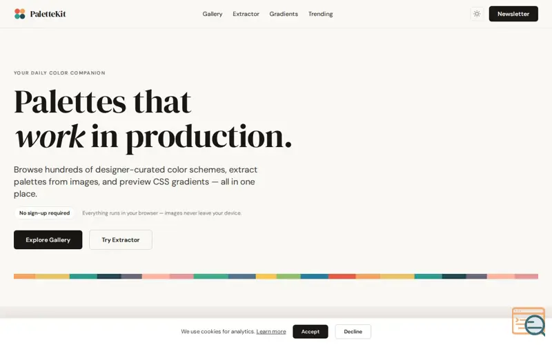 Screenshot of 	PaletteKit