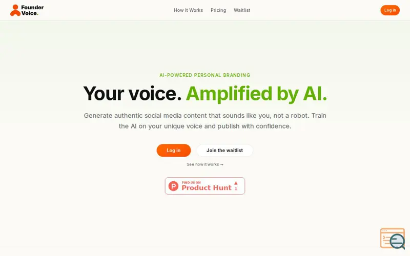 Screenshot of The Founder Voice