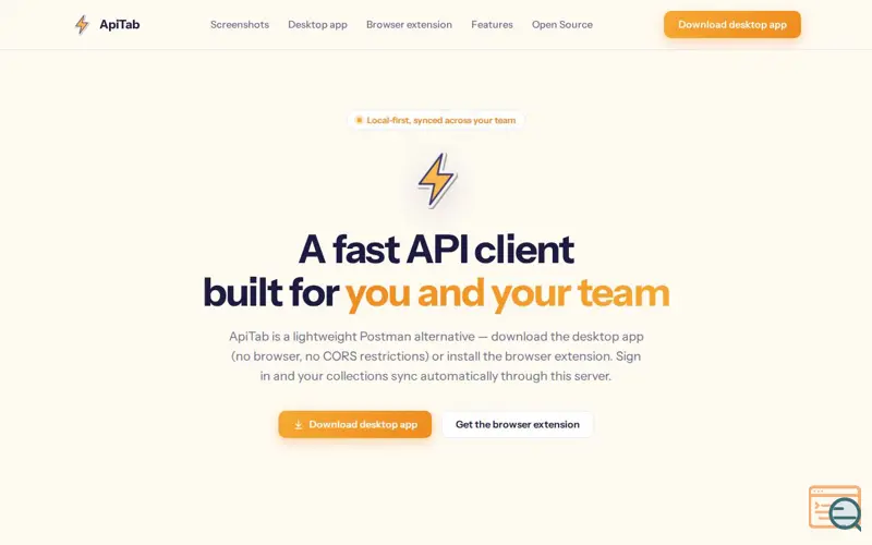 Screenshot of ApiTab — Desktop & Browser API Client