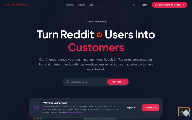 Screenshot of RedScout AI