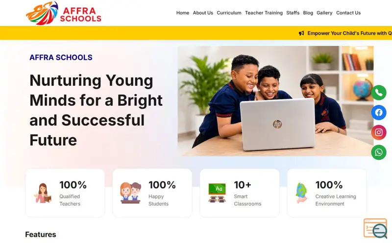 Screenshot of Best Schools in Thiruvananthapuram, a launch using SmartServer247